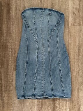 Strapless Denim Bodycon Dress